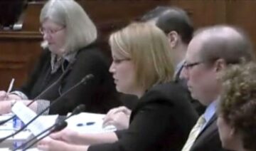Christine Ellis testifying in Washington