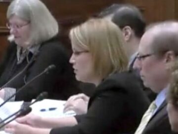 Christine Ellis testifying in Washington