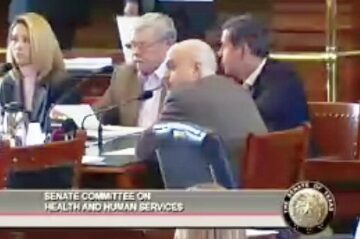 Chuck Young testifying at Senate Health and Human Services Committee