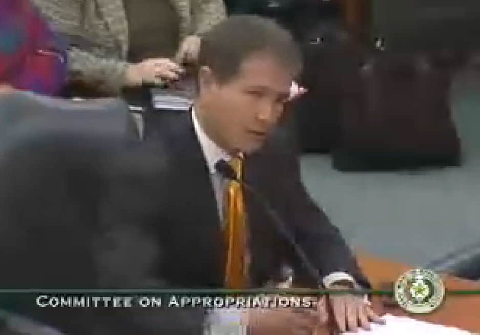 Jack Stick testifying before the House Committee on Appropriations last legislative session